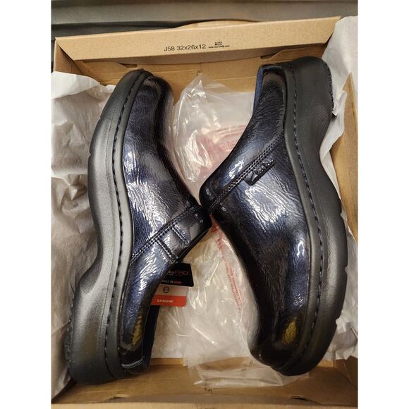Clarks Pro Clog Women's Size 11 Navy Patent - Picture 7 of 9